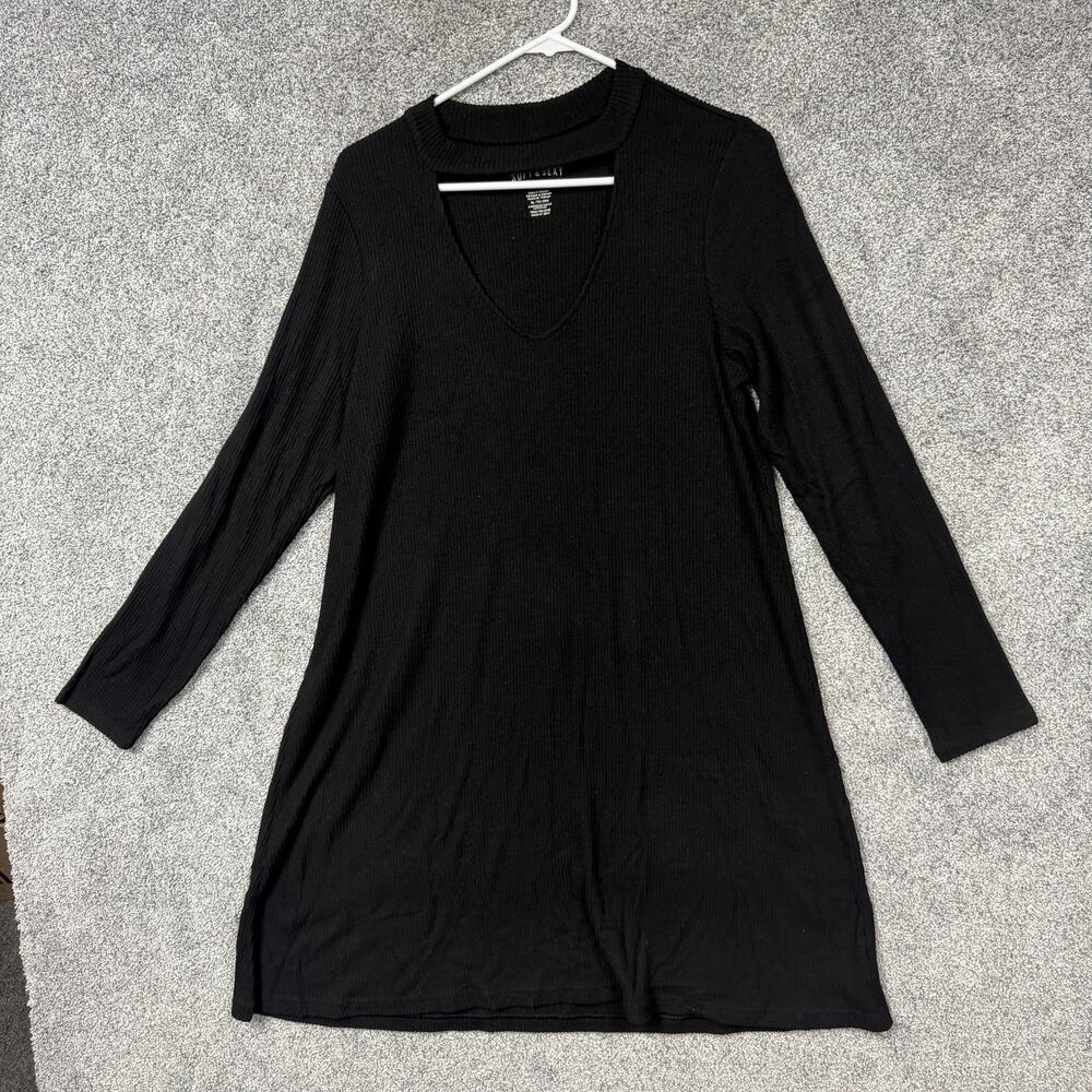 American Eagle Sweater Dress XL Black Soft & Sexy Plush Minimalist Vampy Goth